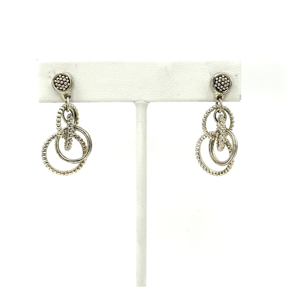 Lagos Sterling Silver Circles Dangle Stud Earrings